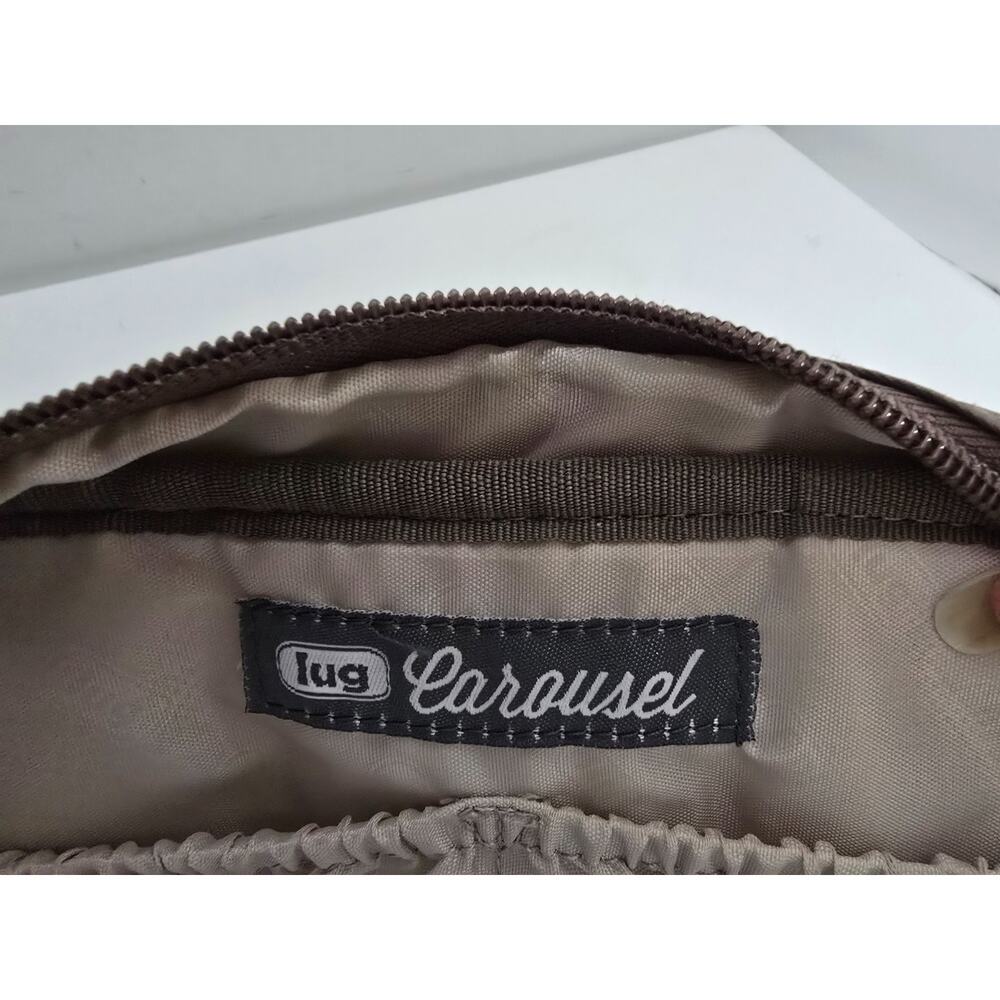 Lug Carousel Crossbody Bag Purse RFID Taupe Quilted - Picture 15 of 16